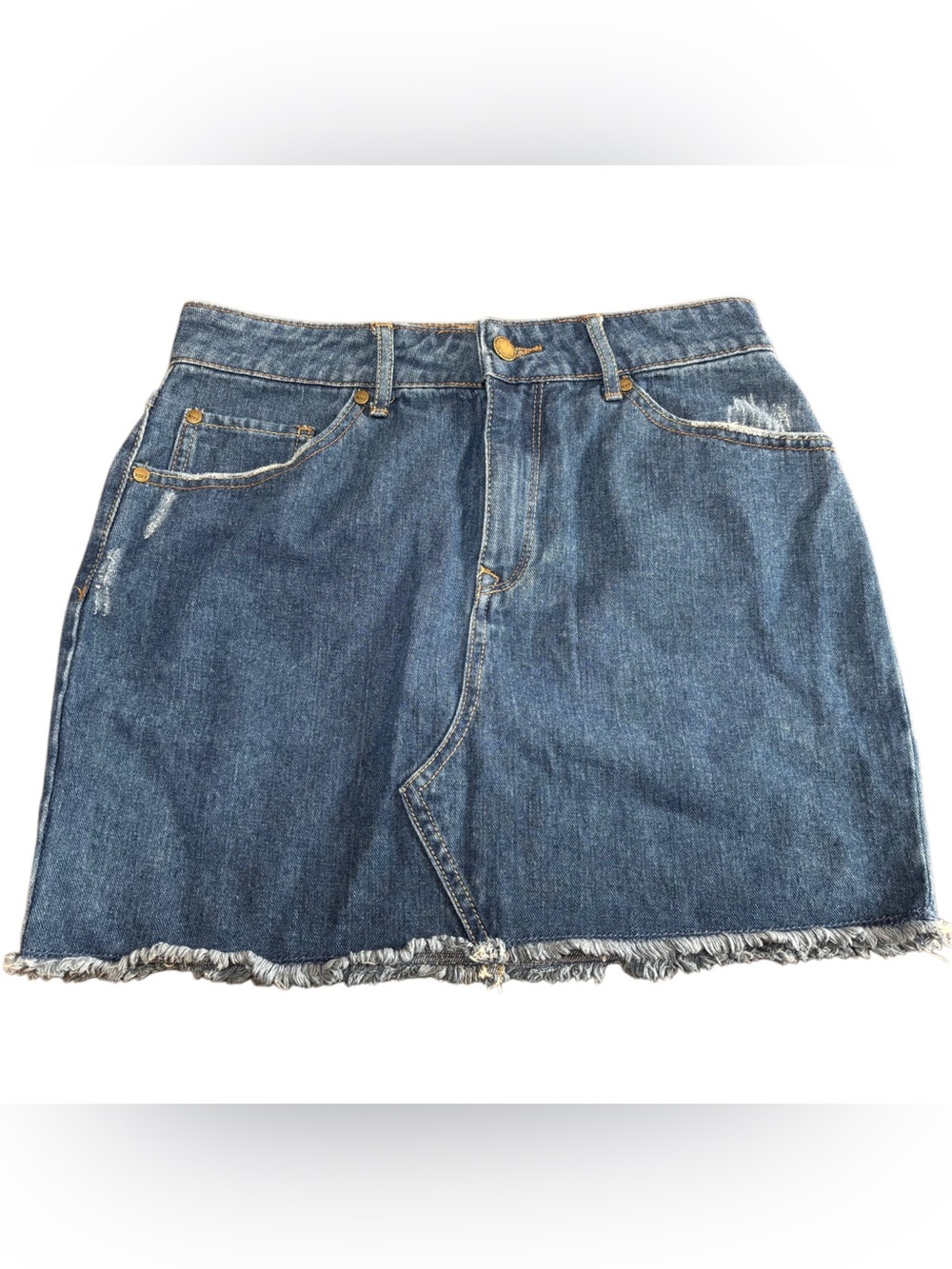 Roxy Dark Blue Denim Mini Skirt - Picture 3 of 6